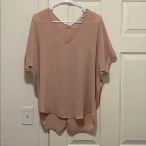 Nude oversized shirt